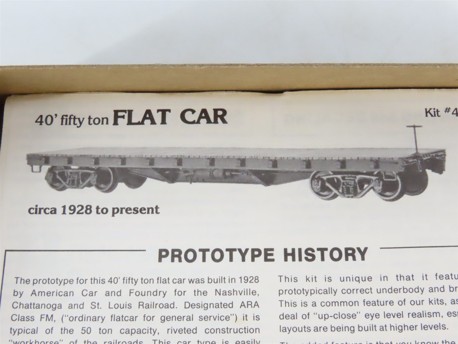 HO Scale The Gould Company Kit 4021 Unpainted 50 Ton 40' Flat Car