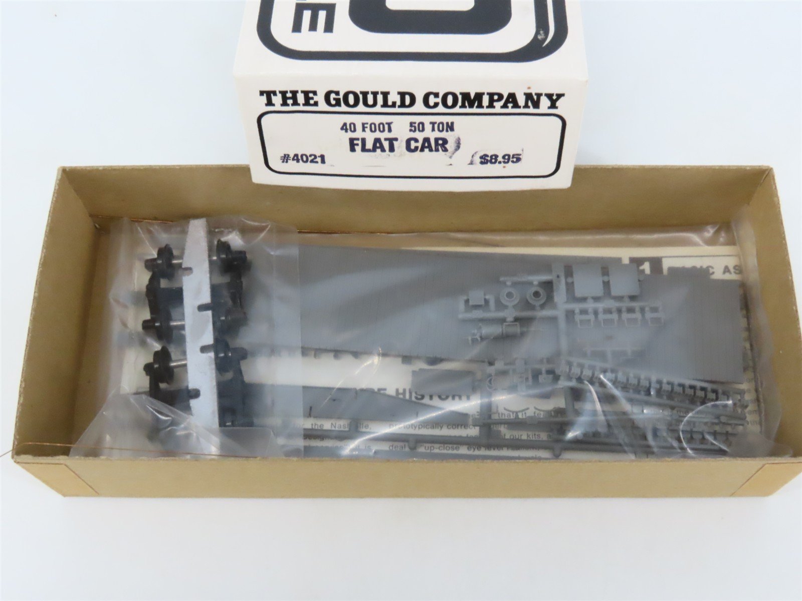 HO Scale The Gould Company Kit 4021 Unpainted 50 Ton 40' Flat Car