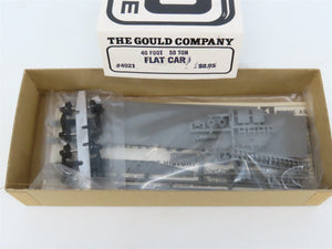 HO Scale The Gould Company Kit 4021 Unpainted 50 Ton 40' Flat Car