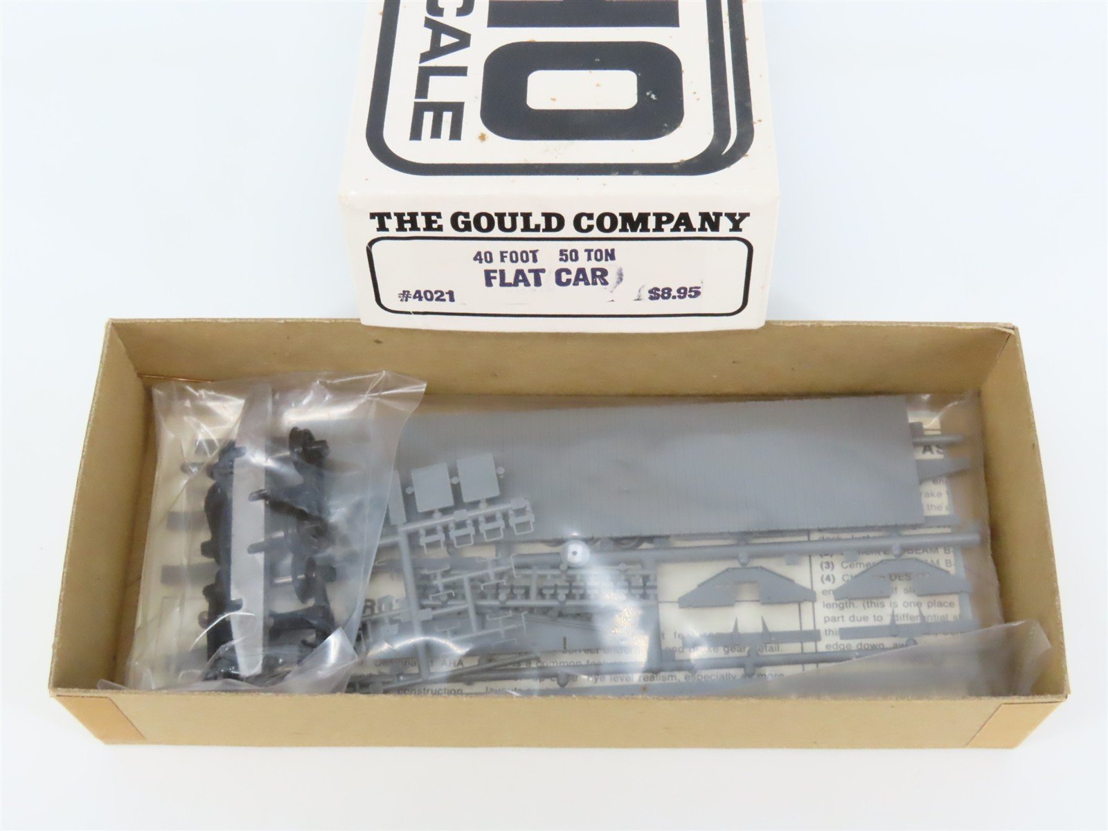 HO Scale The Gould Company Kit 4021 Unpainted 50 Ton 40' Flat Car