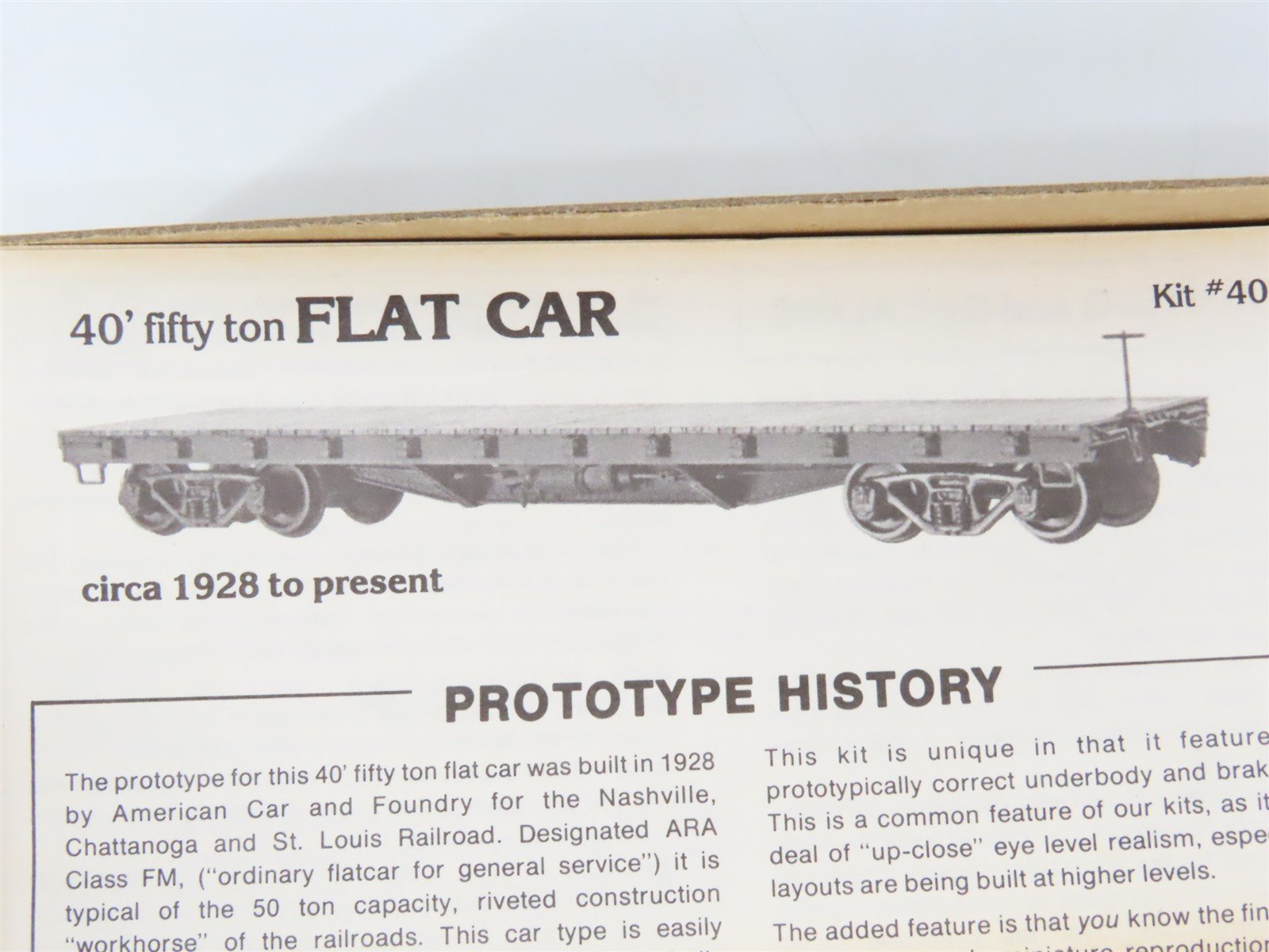 HO Scale The Gould Company Kit 4021 Unpainted 50 Ton 40' Flat Car