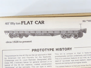 HO Scale The Gould Company Kit 4021 Unpainted 50 Ton 40' Flat Car