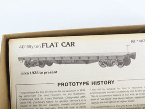 HO Scale The Gould Company Kit 4021 Unpainted 50 Ton 40' Flat Car