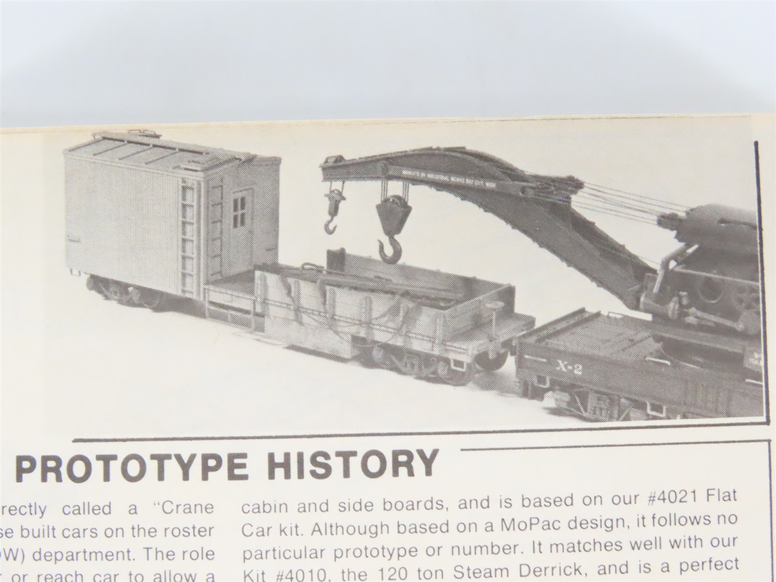 HO Scale The Gould Company Kit 4022 Unpainted Wrecking Outfit Boom Car
