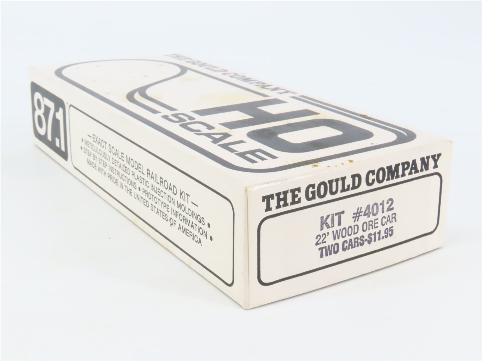 HO Scale The Gould Company Kit 4012 Unpainted 22' Wood Ore Cars 2-Pack