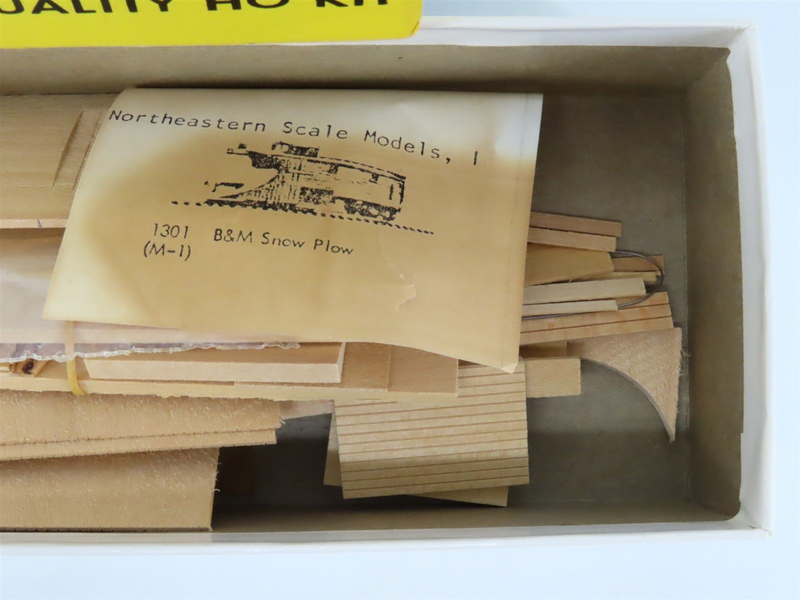 HO Scale Northeastern Scale Models Kit HM-1 B&M Boston & Maine Snow Plow