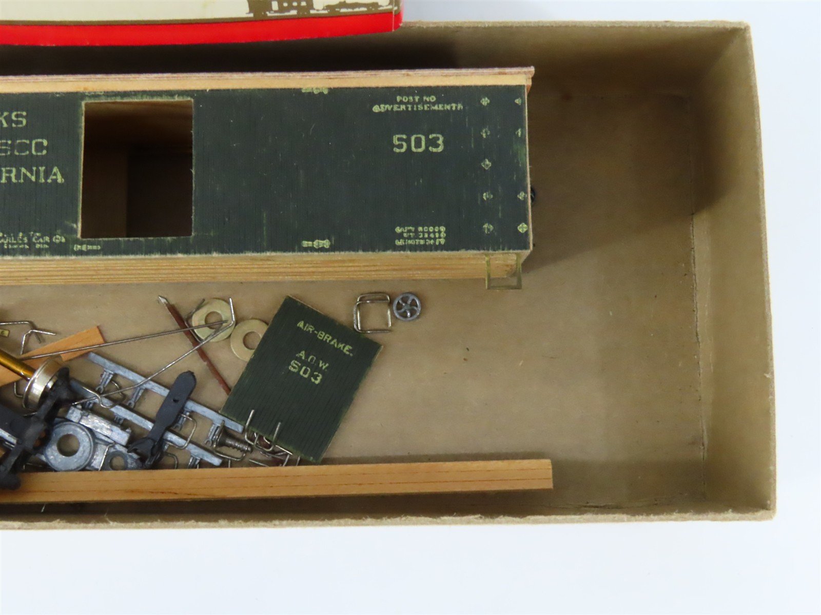 HO Central Valley Kit 910 AOW Arctic Oil Works Box Car #503 -Partially Assembled