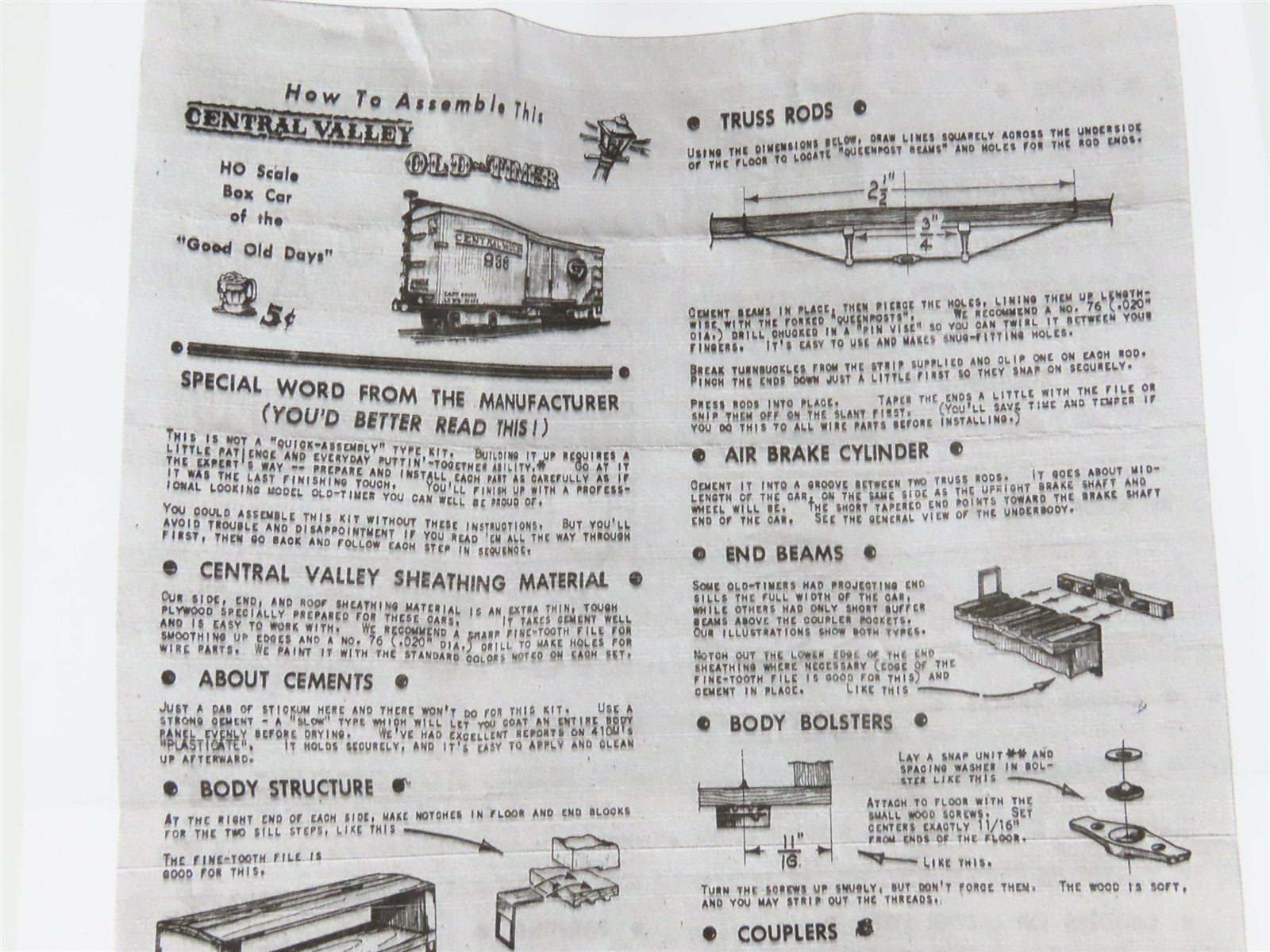 HO Central Valley Kit 910 AOW Arctic Oil Works Box Car #503 -Partially Assembled