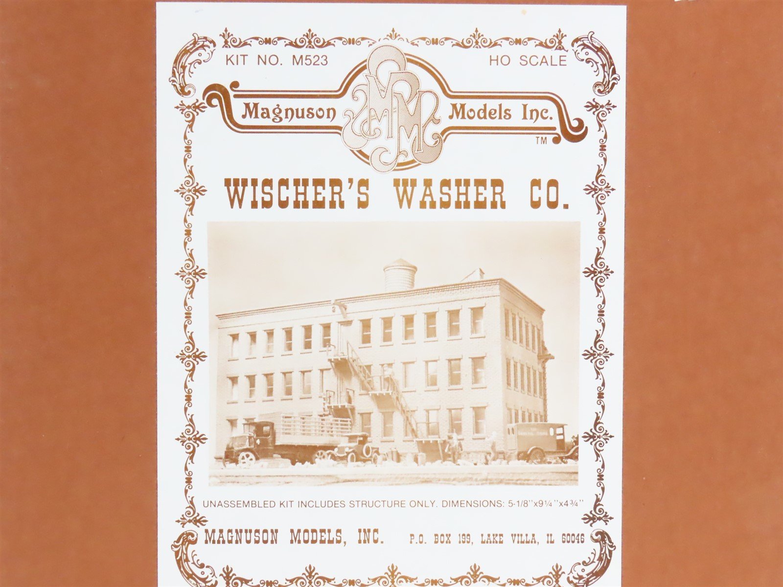 HO 1/87 Scale Magnuson Models Kit M523 Wischer's Washer Co.