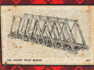 HO 1/87 Scale Campbell Scale Models Kit 305-1275 Howe Truss Bridge