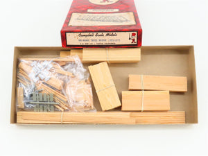 HO 1/87 Scale Campbell Scale Models Kit 305-1275 Howe Truss Bridge