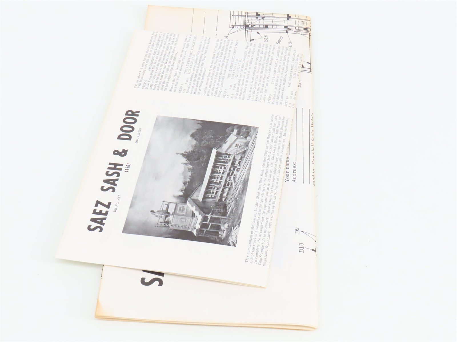 HO 1/87 Scale Campbell Scale Models Kit 417-2695 Saez Sash & Door 2
