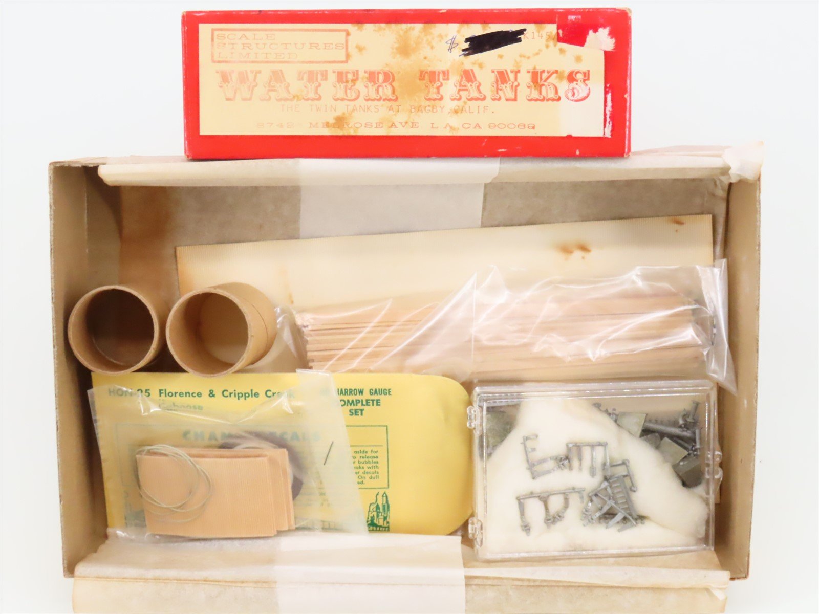 HO Scale Structures Ltd. Kit K145 Water Tanks - The Twin Tanks At Bagby, CA