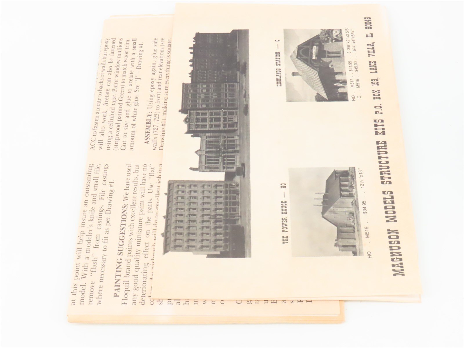 HO 1/87 Scale Magnuson Models Kit M-510 The Fountain Brewery