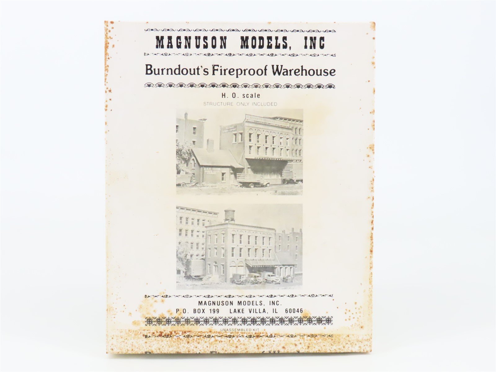 HO 1/87 Scale Magnuson Models Kit M-511 Burndout's Fireproof Warehouse
