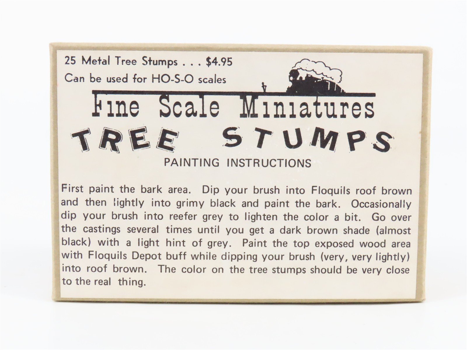 HO/S/O Scale Fine Scale Miniatures Unpainted Metal Tree Stumps 25-Pack