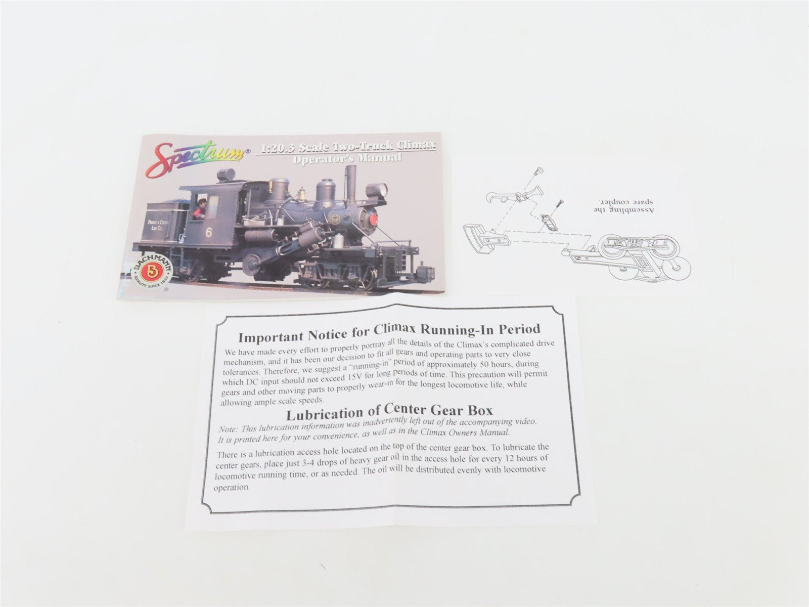 G Scale Bachmann 81180 Pardee & Curtin Climax Narrow Gauge Steam Locomotive #6