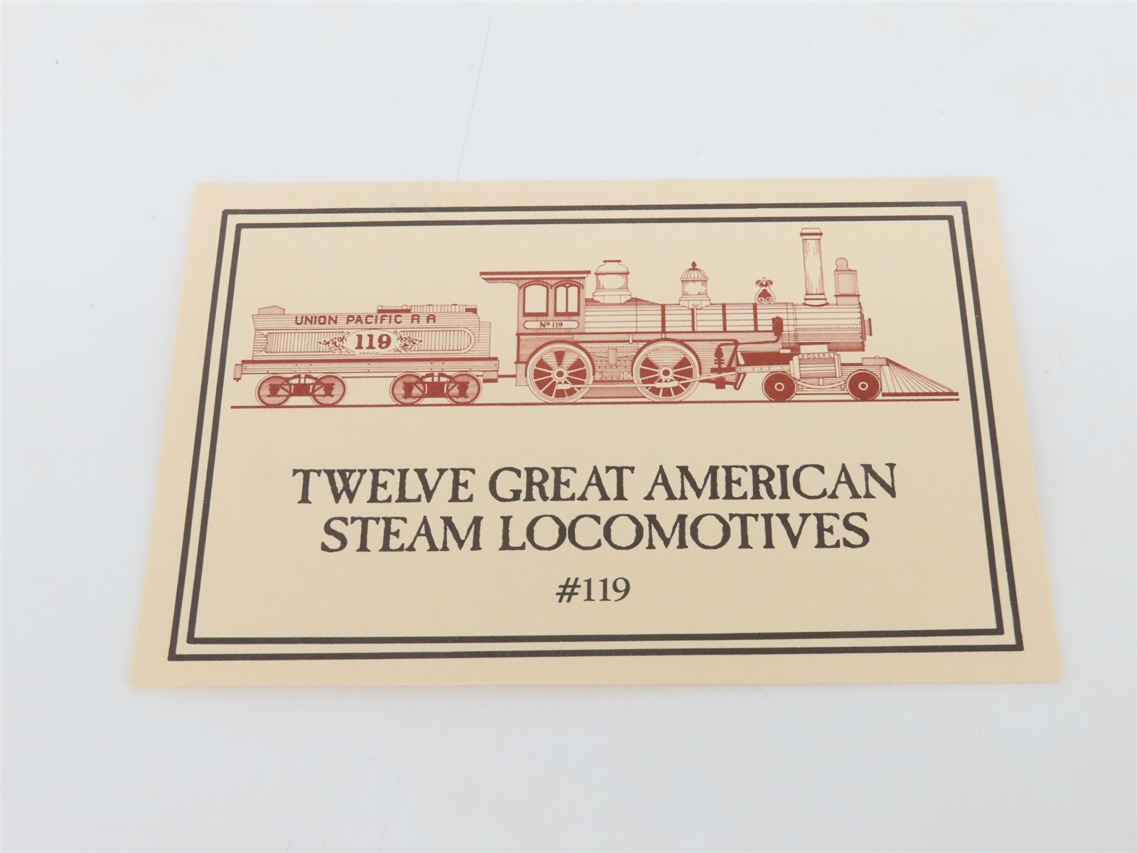 1:89 Scale Danbury Mint Diecast UP 4-4-0 Steam Loco #119 STATIC MODEL