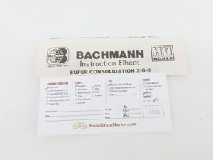 HO Scale Bachmann 0654 GN Great Northern 2-8-0 Steam Locomotive #1257
