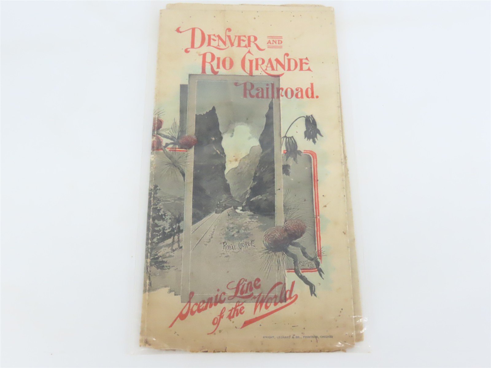1893 DRGW Denver Rio Grande & Western Timetable