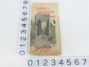 1893 DRGW Denver Rio Grande & Western Timetable