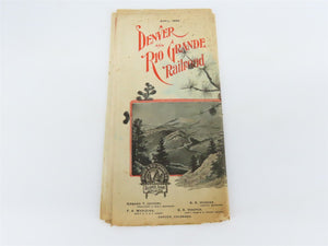 1893 DRGW Denver Rio Grande & Western Timetable