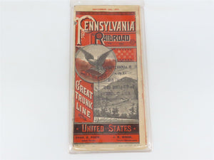 Sept 1883 PRR Pennsylvania Railroad Timetable