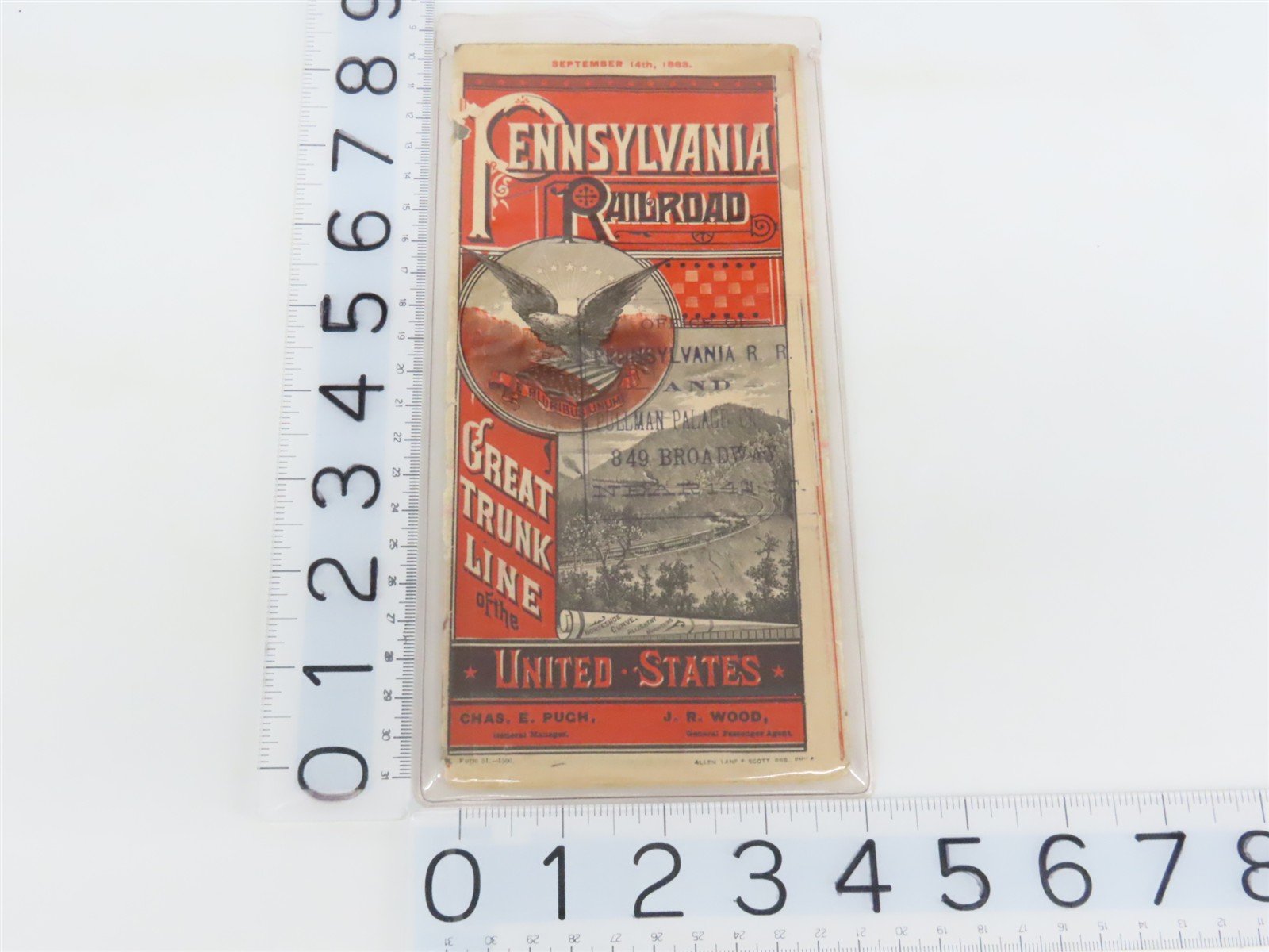 Sept 1883 PRR Pennsylvania Railroad Timetable