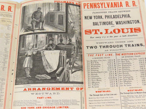 Sept 1883 PRR Pennsylvania Railroad Timetable