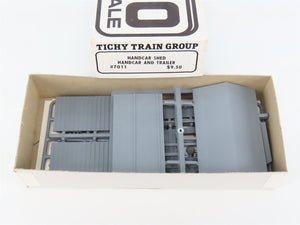 HO Scale Tichy 7011 Handcar Shed Building, Handcar & Trailer Kit
