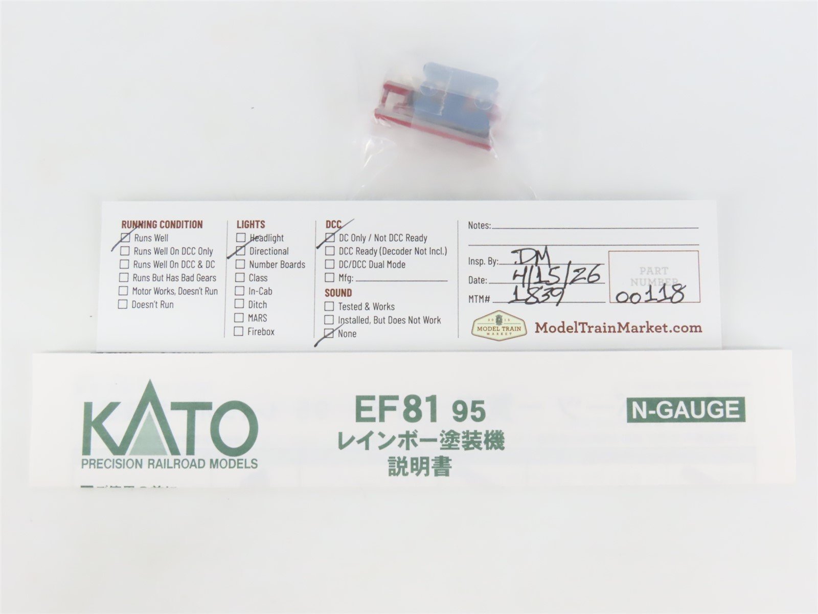 N Scale KATO 3066-F JR Japan Railways 
