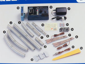 N TOMIX Fine Track 90950 My Plan NR-PC Track Oval Set w/Transformer (Layout A+B)