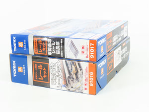 N Scale TOMIX Fine Track 91016 & 91017 Rail Yard Track Set + Extension Set
