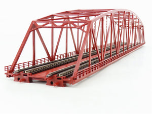 N TOMIX Fine Track 3221 Double Track Large Curved-Chord Truss Bridge w/ Piers