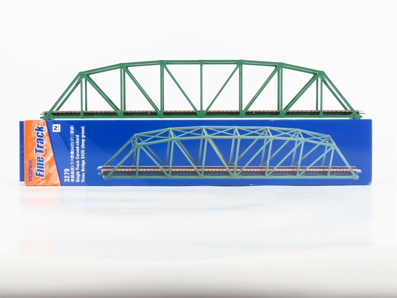 N Scale TOMIX Fine Track 3279 S420 Single Track Curved-Chord Truss Bridge
