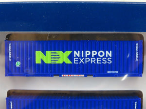 LOT of 3 N Scale TOMIX Panasonic, JOT, & Nippon Express Containers 2-Packs