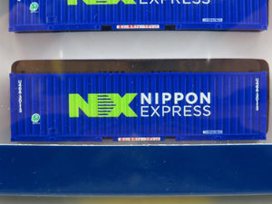 LOT of 3 N Scale TOMIX Panasonic, JOT, & Nippon Express Containers 2-Packs