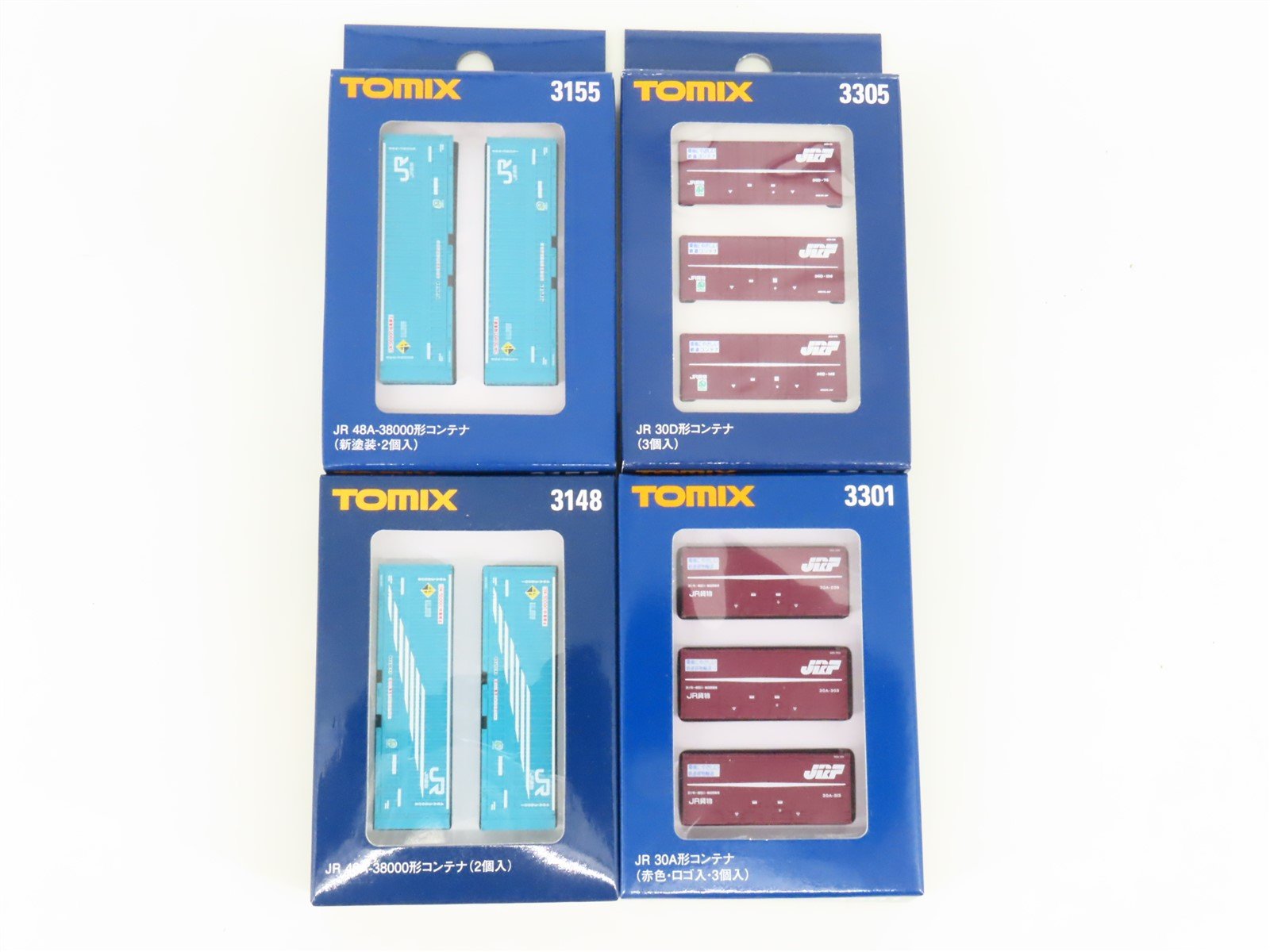 LOT of 4 N Scale TOMIX JR Japan Freight Railway Container Packs