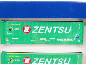 LOT of 3 N Scale TOMIX Japanese Runtec, Zentsu, & JOT Containers 2-Packs