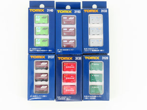 LOT of 6 N TOMIX Japanese Nissan, JR Freight, Zentsu & PanAsia Container 3-Packs