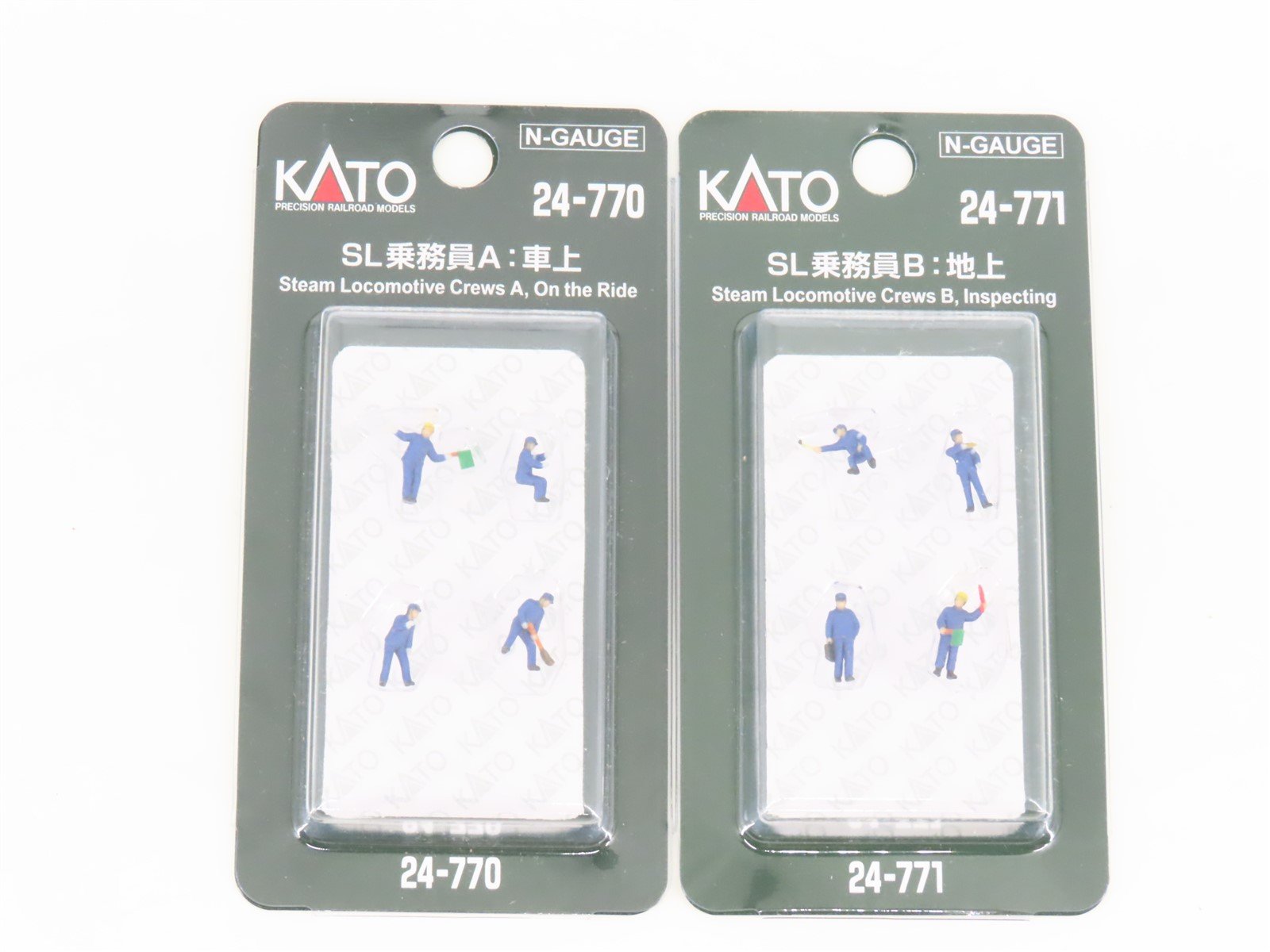 N Scale KATO 24-770/771 Steam Locomotive Crew A&B Figures 8-Piece Set