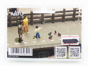 N 1/150 Scale KATO Figu-Animal 24-713 Park Bench & 6 Pigeon Figures