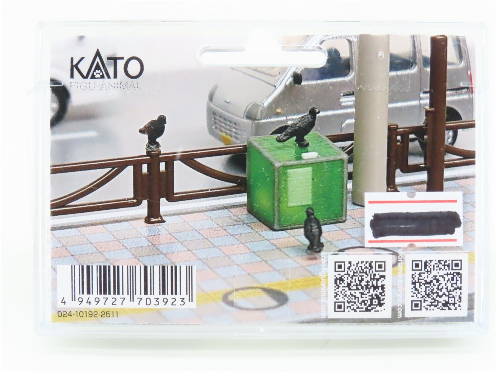 N 1/150 Scale KATO Figu-Animal 24-714 Trash Can & 5 Crow Figures