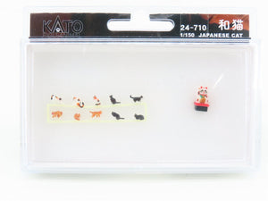 N 1/150 Scale KATO Figu-Animal 24-710 Maneki-Neko Beckoning Cat & 10 Cat Figures