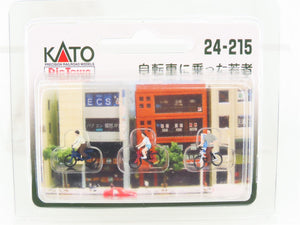 N 1/150 Scale KATO DioTown 24-215 Bicyclist People Figures 3-Pack