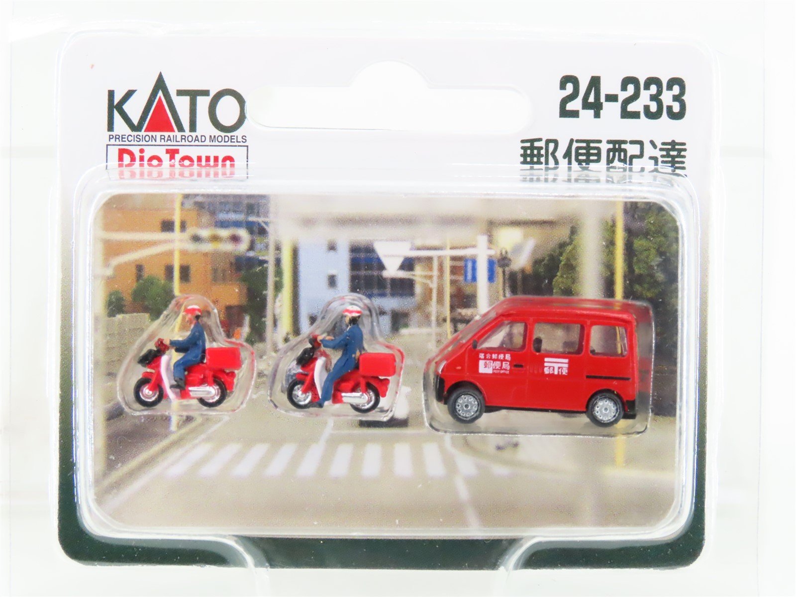 N 1/150 Scale KATO DioTown 24-233 Japan Post Van & Postman Figures On Mopeds