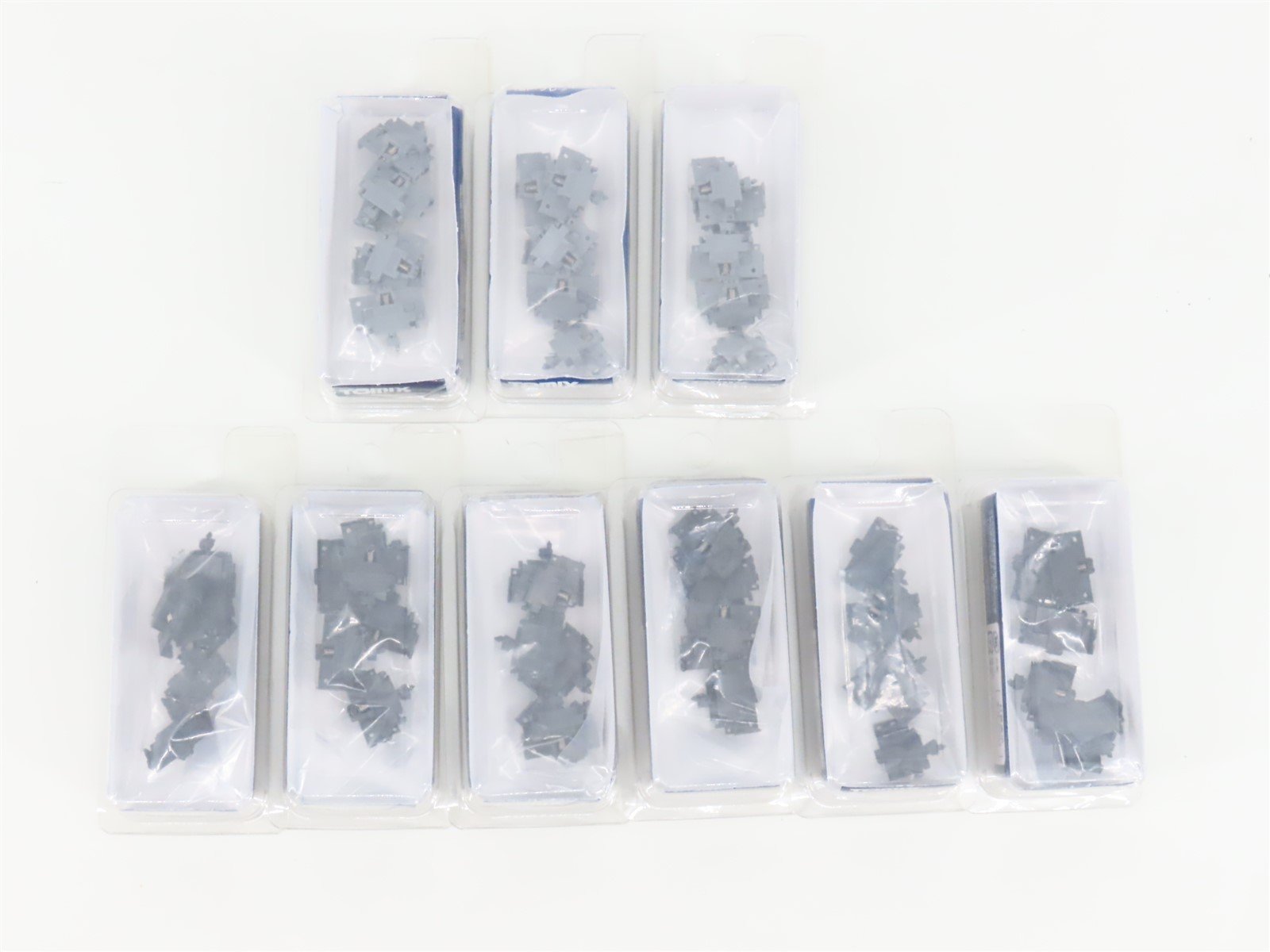 LOT of 9 N 1/160 Scale TOMIX 0336 & 0337 Black & Gray TN Close Coupler 6-Packs