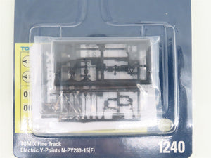 LOT of 2 N Scale Tomix Fine Track 1240 PY280-15F Electric Y-Point Turnouts