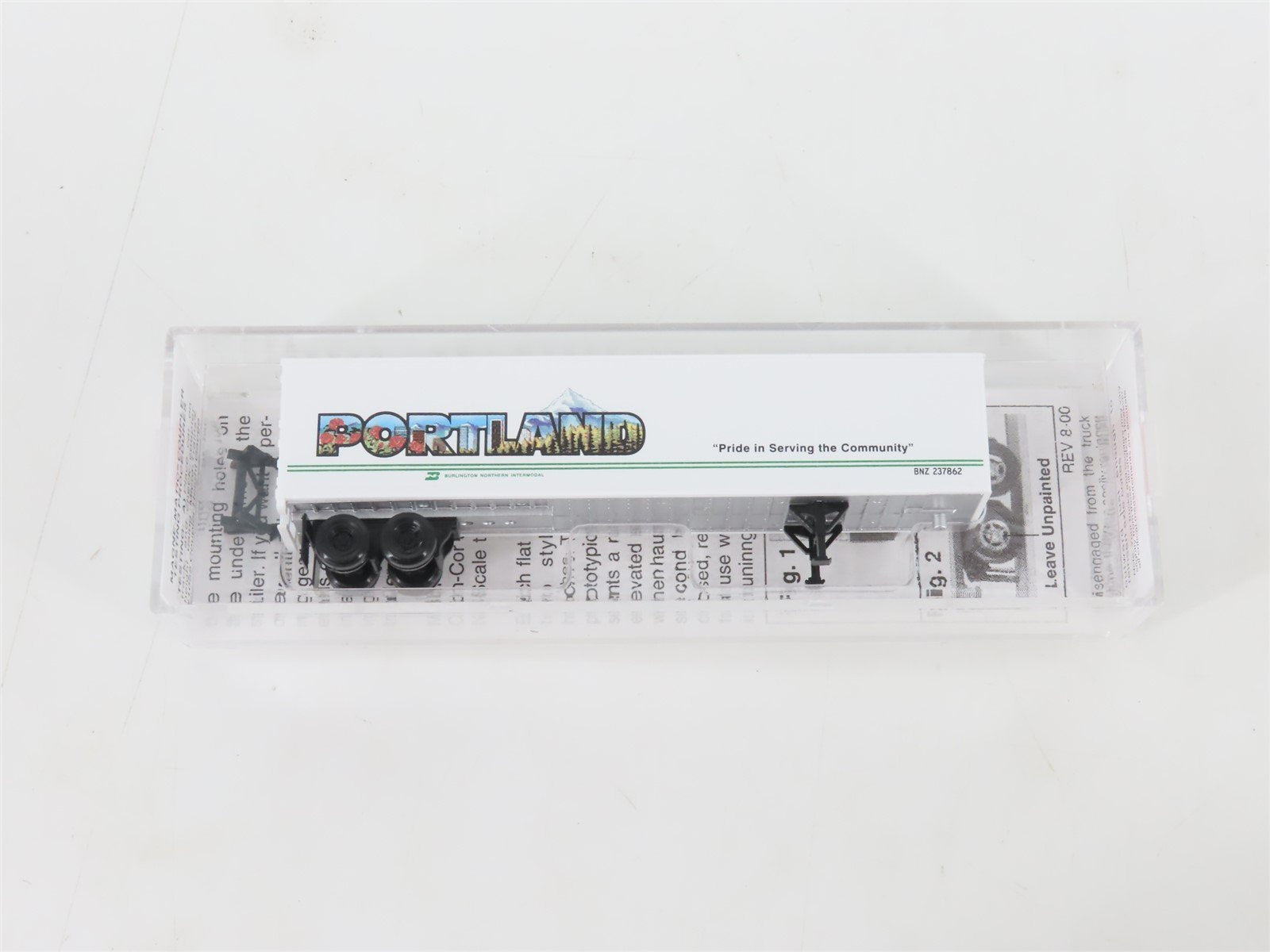 N Scale Micro-Trains MTL 67210 BNZ BN Intermodal 45' Trailer Portland #237862