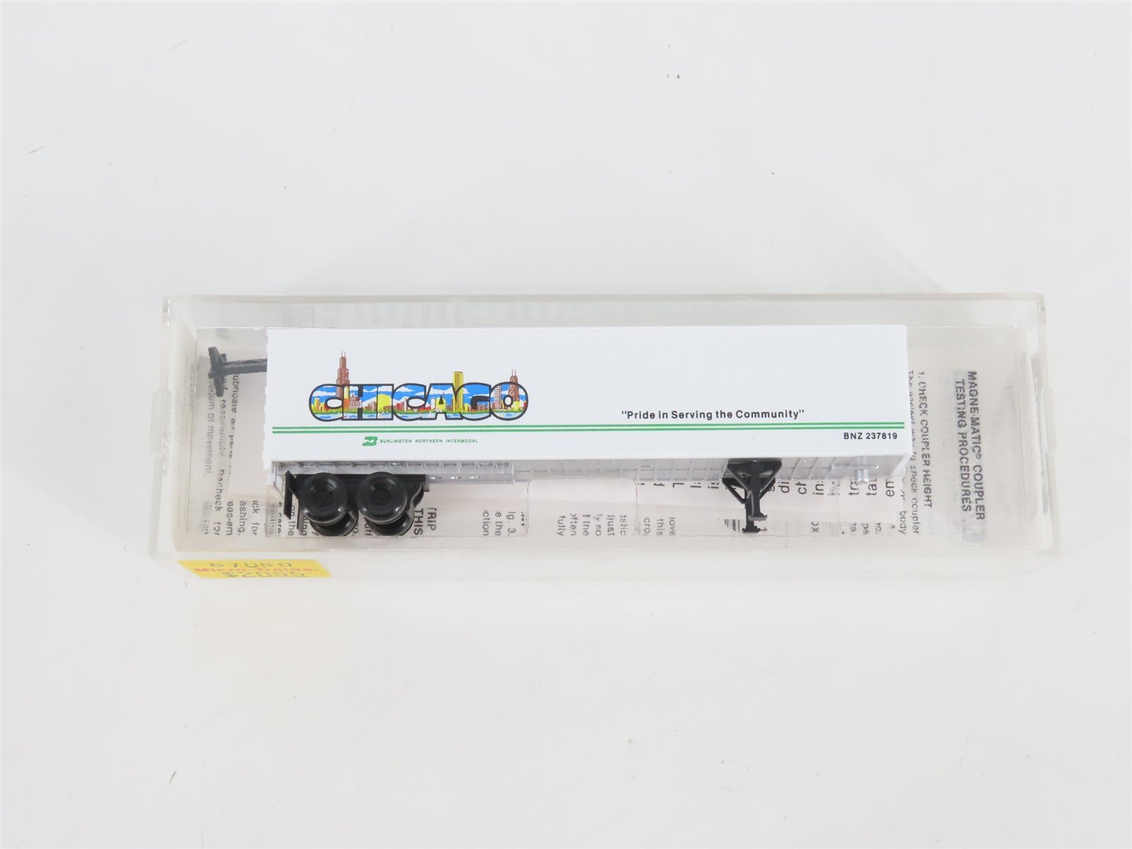 N Micro-Trains MTL 67080 BNZ BN Burlington Northern 45' Trailer Chicago #237819